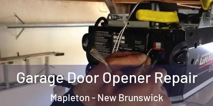 Garage Door Opener Repair Mapleton - New Brunswick
