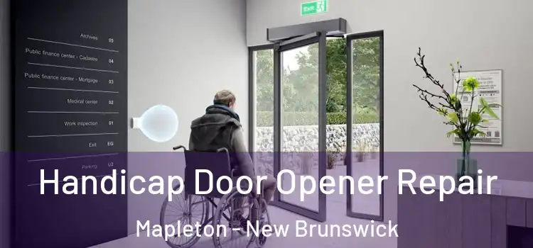 Handicap Door Opener Repair Mapleton - New Brunswick