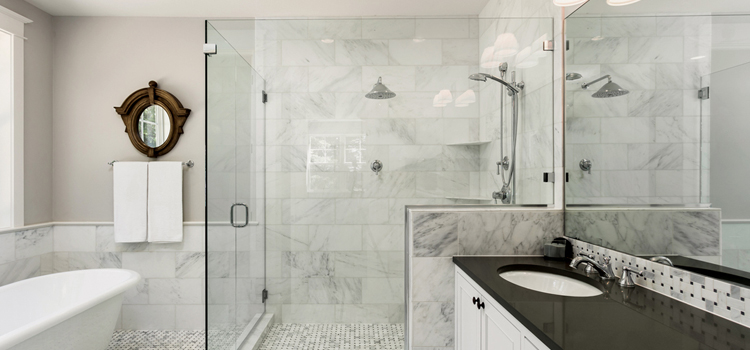 bathroom shower door installation in Moncton